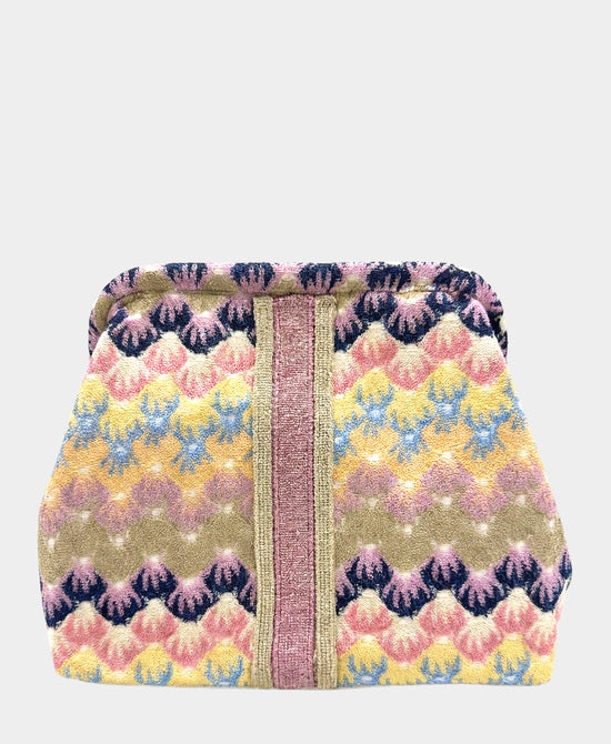 
Abstract Pattern Clutch Bag in PINK MULTI view 1