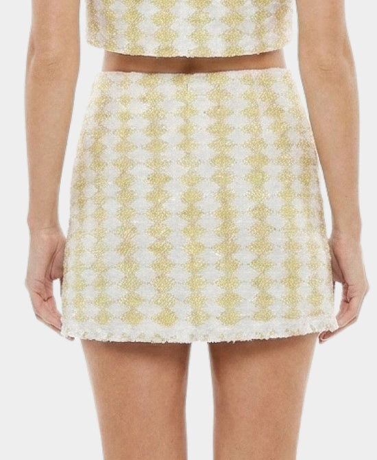 
Mini Skirt in WHITE/GOLD view 2