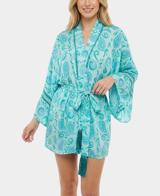 
Printed Swim Cover-Up in BLUE view 1