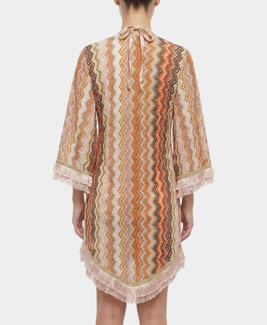 
Printed Swim Cover-Up w/ Fringe in MULTI view 2