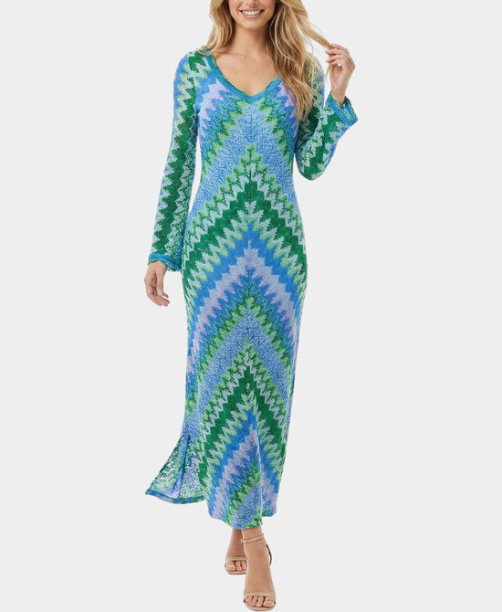 
Printed Maxi Dress in BLUE MULTI view 1