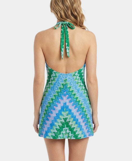 
Printed Dress w/ Cut-Out in BLUE MULTI view 2