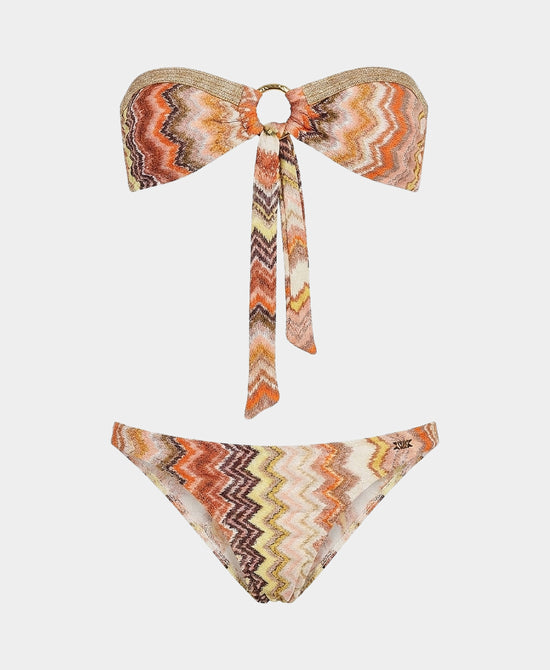 
Printed Bandeau Bikini - 2 Pc Set in MULTI view 2
