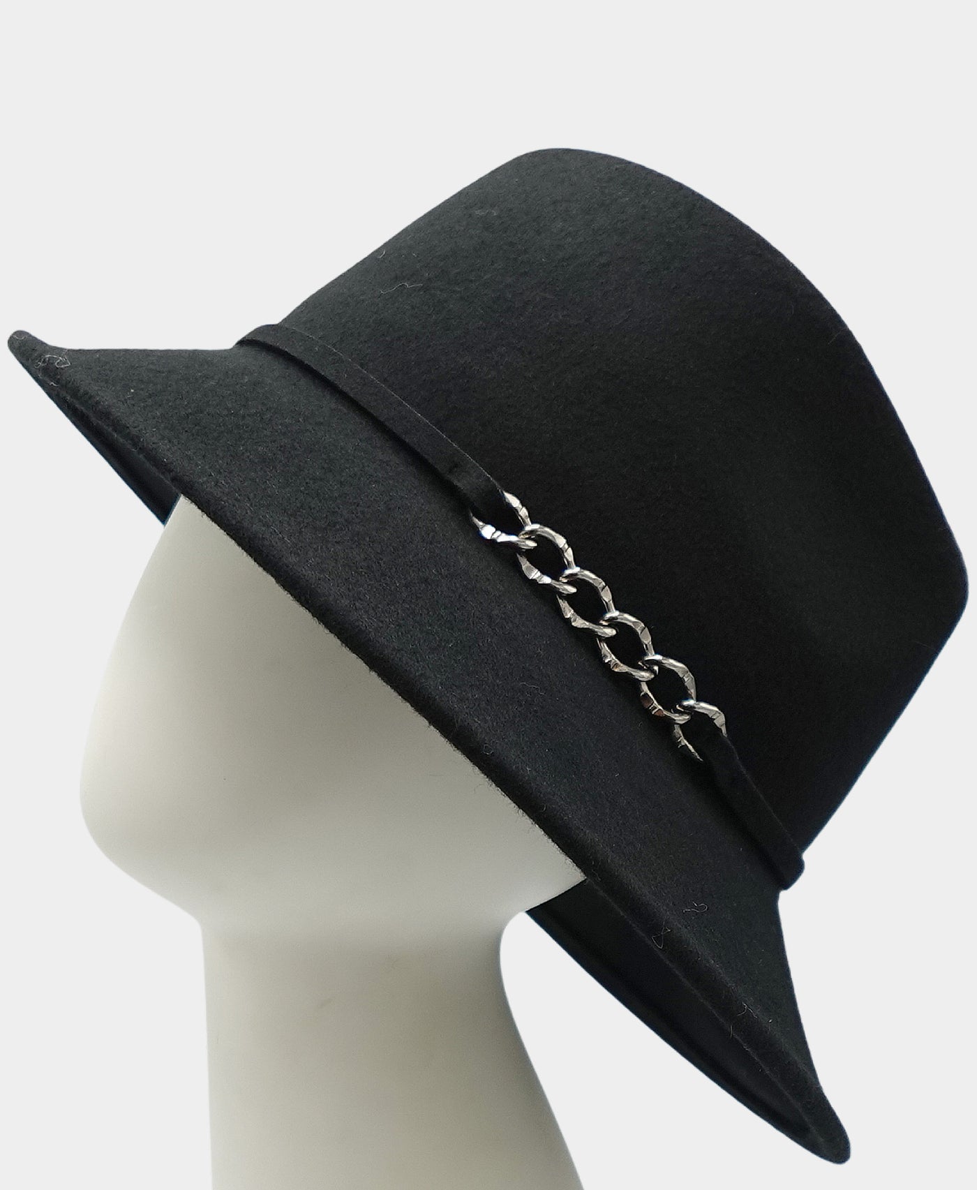 Wool Fedora w/ Chain Detail view 1
