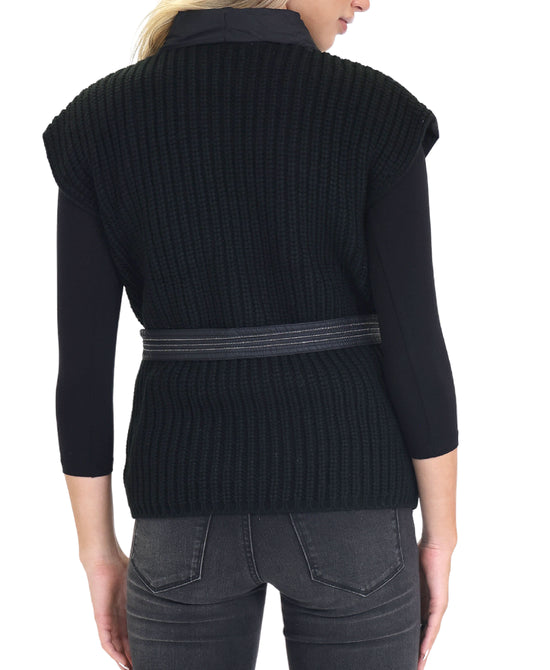 Down Puffer & Knit Combo Vest view 