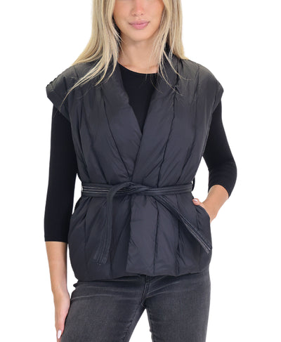 Down Puffer & Knit Combo Vest image 1