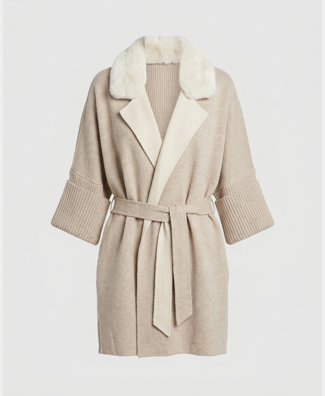 Cashmere Blend Jacket w/ Knit & Mink Trim – FOX'S - Online