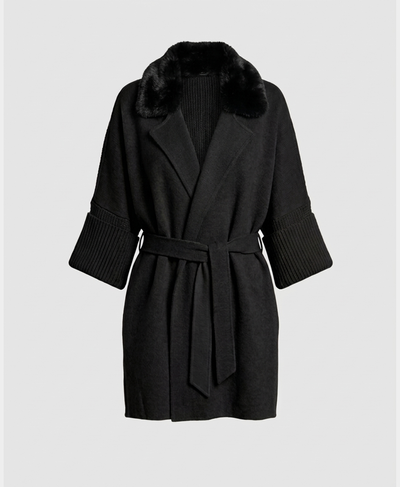 Cashmere Blend Jacket w/ Knit & Mink Trim – FOX'S - Online
