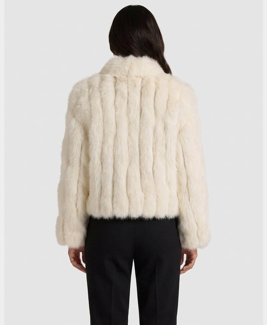 
Fox Fur Jacket in CREAM view 2