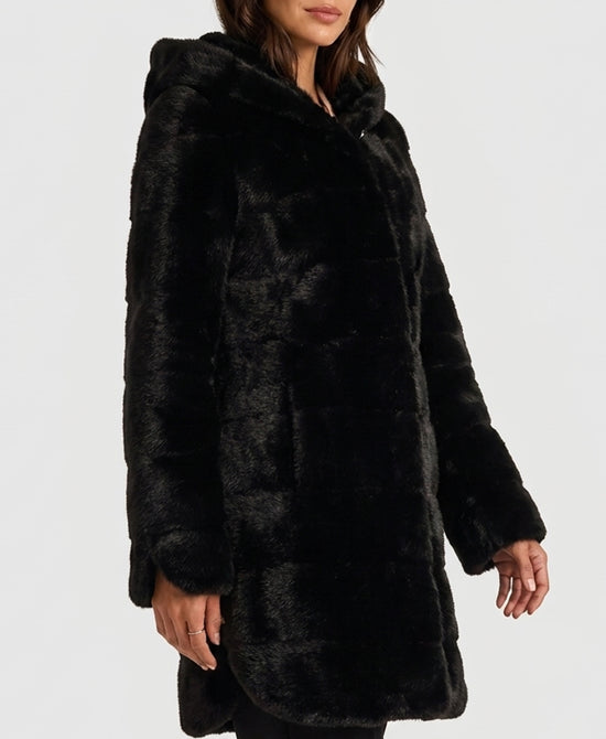 
Mink Fur Coat in BLACK view 2