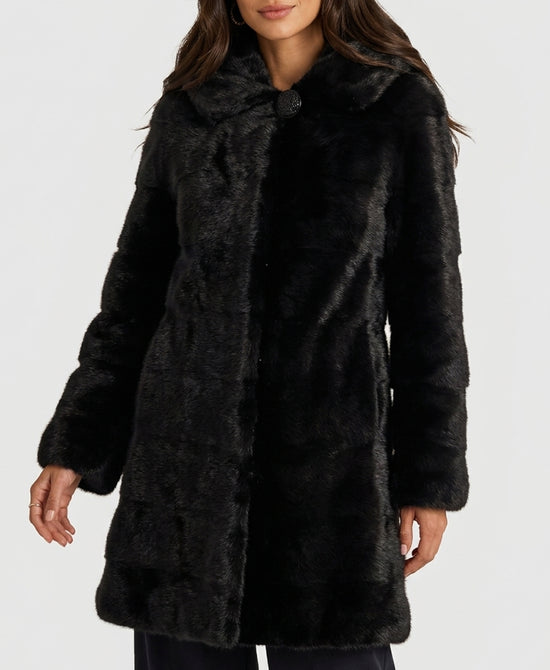 
Mink Fur Coat in BLACK view 1