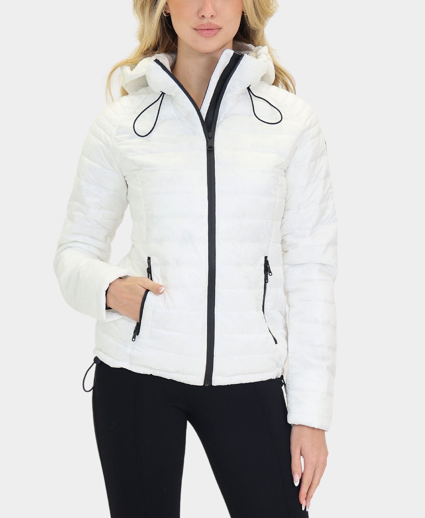 Quilted Puffer Jacket w/ Hood view 1