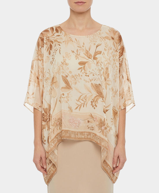 Floral Silk Top view 1