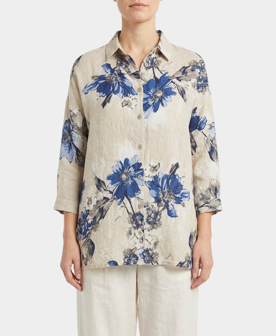 Floral Linen Shirt view 1