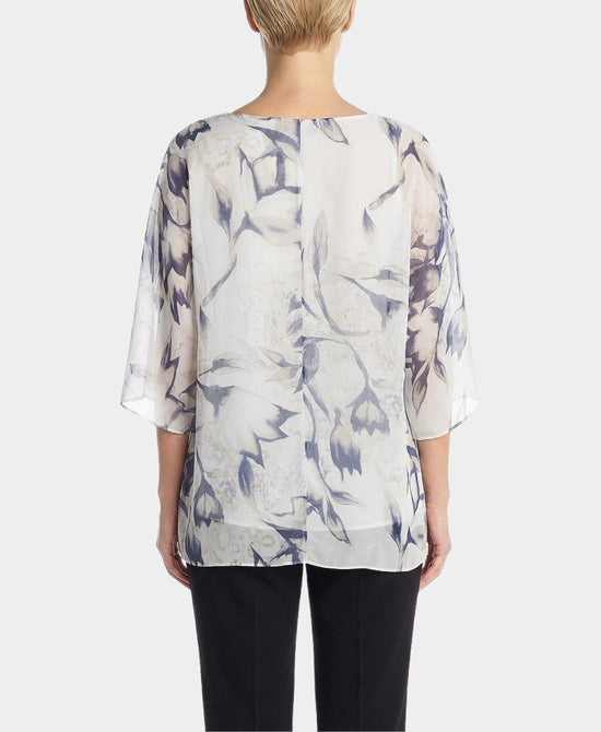 Floral Print Silk Top view 2