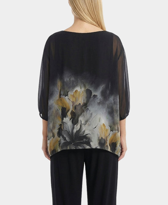 Floral Print Silk Top view 2