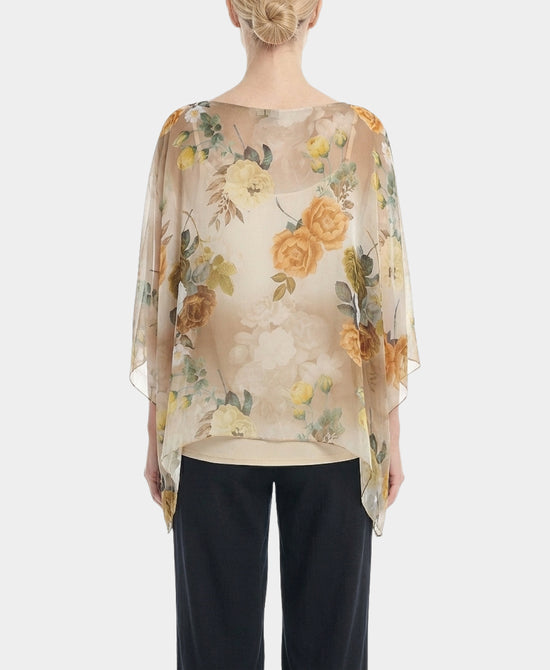 Silk Floral Top view 2