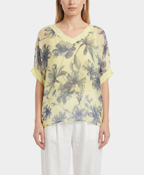 Silk Floral Top view 1