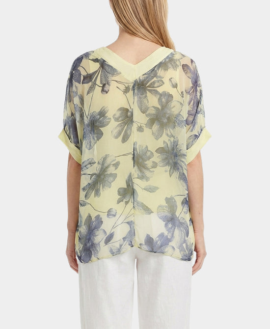 Silk Floral Top view 2