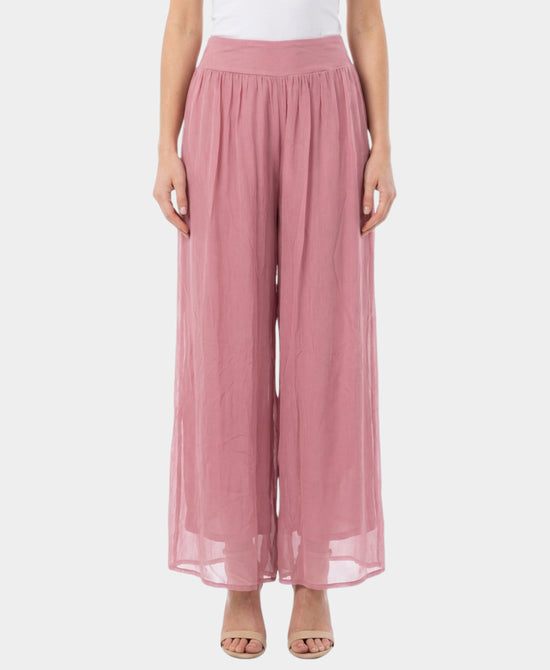 Silk Wide Leg Pants view 1