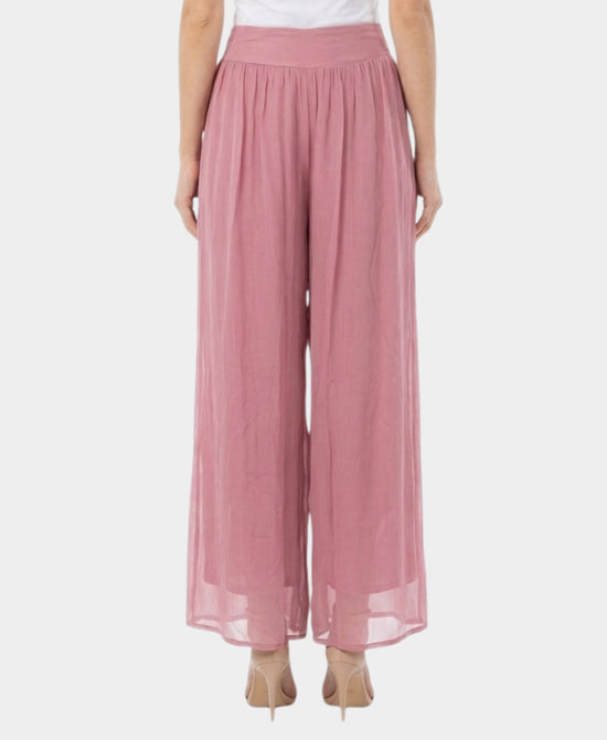 Silk Wide Leg Pants view 2