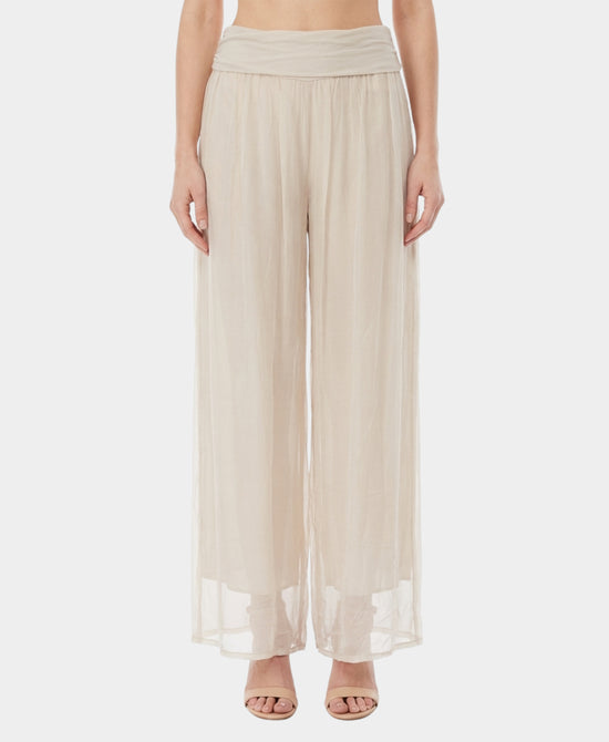 Silk Wide Leg Pants view 1