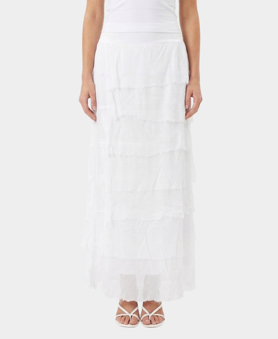 Silk Tiered Maxi Skirt view 1