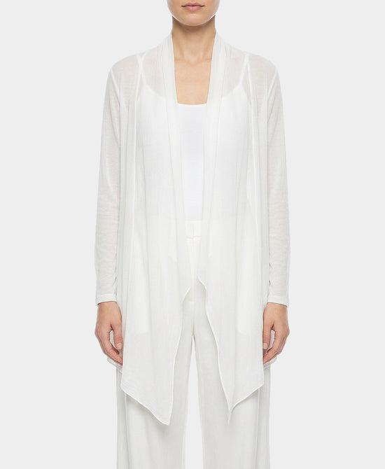 Silk Combo Draped Cardigan view 1