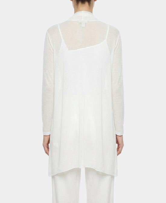 Silk Combo Draped Cardigan view 2