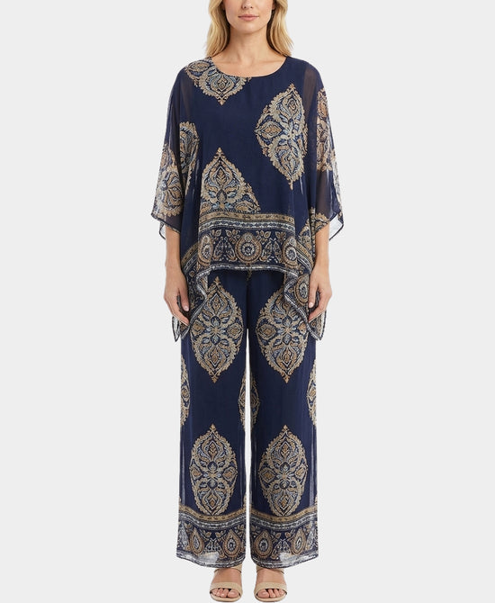 Silk Blouse & Pants Set- 2 Pc Set view 1