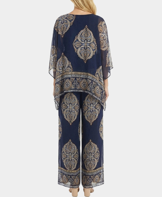 Silk Blouse & Pants Set- 2 Pc Set view 2