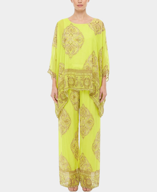 Silk Blouse & Pants Set- 2 Pc Set view 1