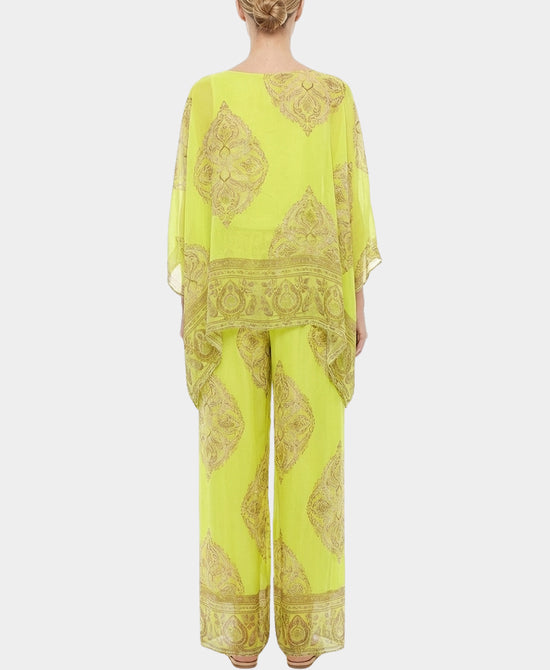 Silk Blouse & Pants Set- 2 Pc Set view 2