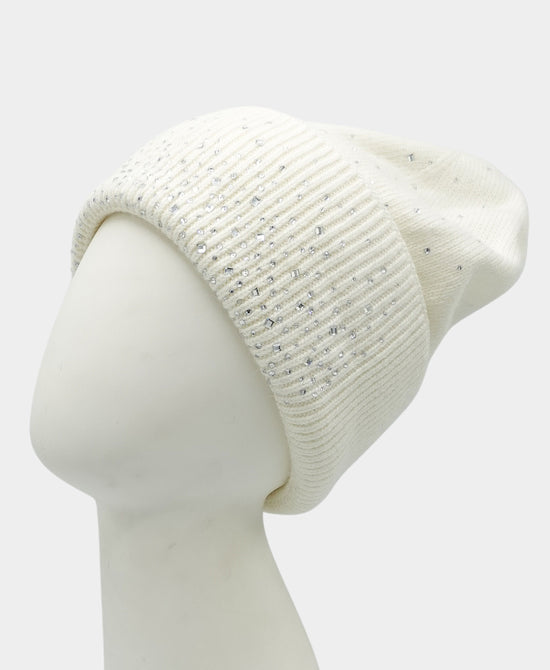 Cashmere Hat w/ Crystals view 