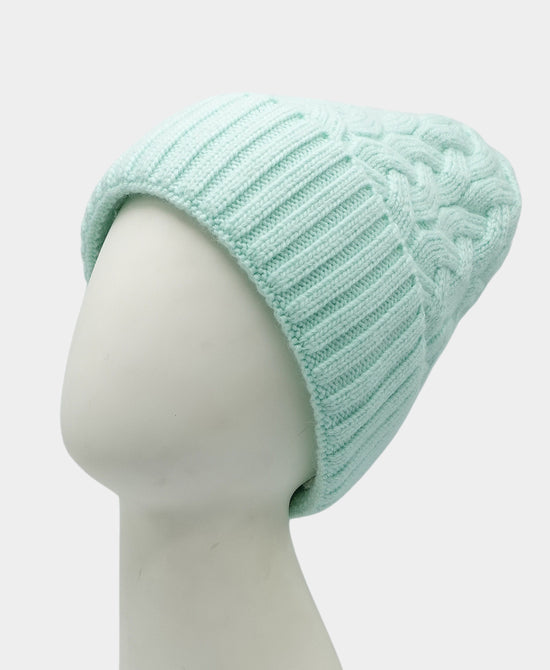 Satin Lined Cashmere Cable Knit Hat view 