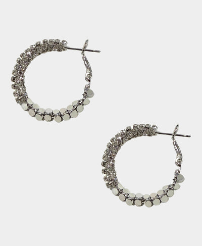 Genuine Crystal Small Hoop Earrings image 1