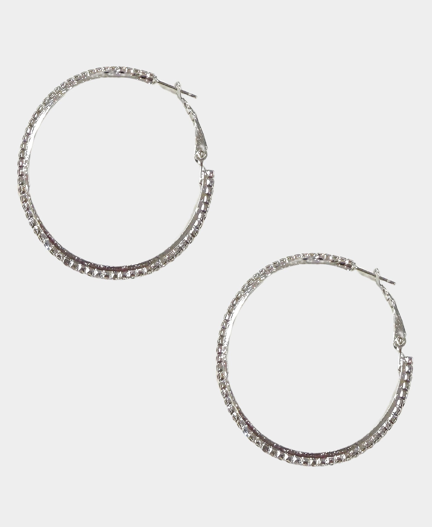Genuine Crystal Hoop Earrings view 1