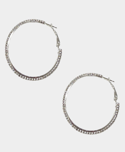 Genuine Crystal Hoop Earrings image 1
