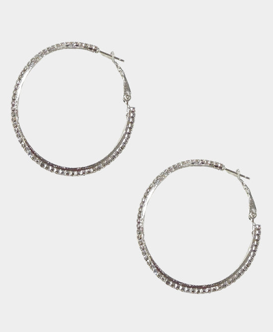 Genuine Crystal Hoop Earrings view 