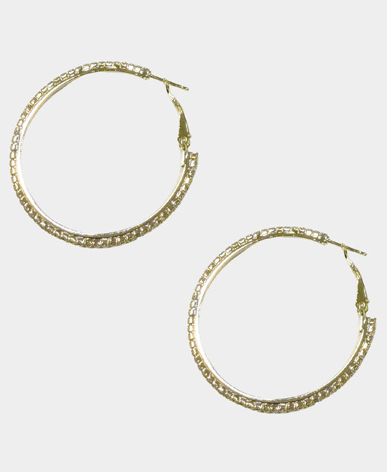Genuine Crystal Hoop Earrings view 