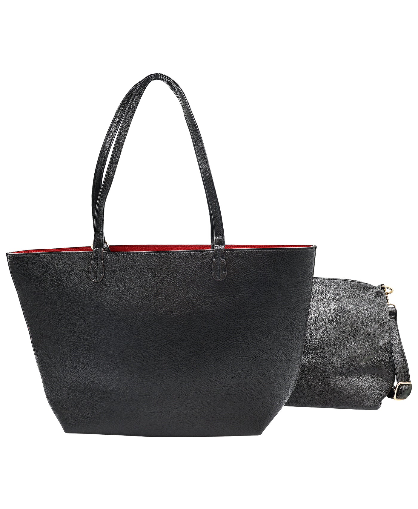 Faux Leather Reversable 2in1 Tote Bag view 1
