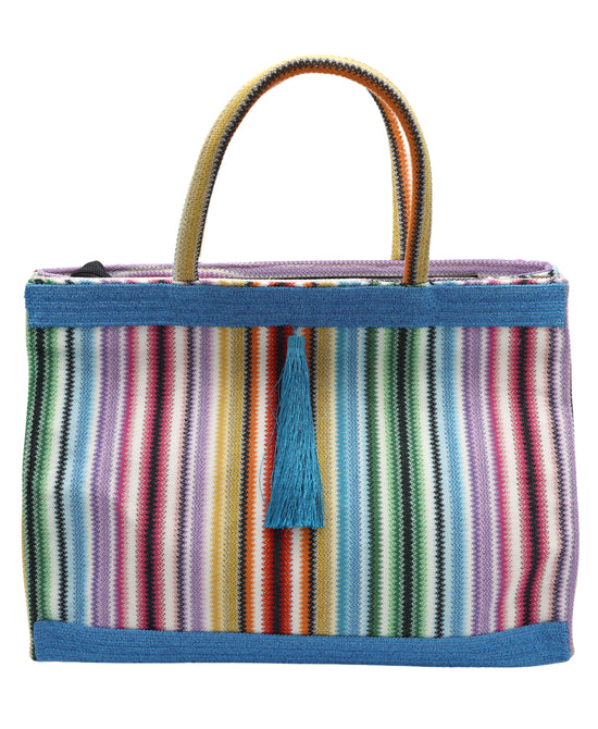 Large Chevron Handbag w/ Tassel view 