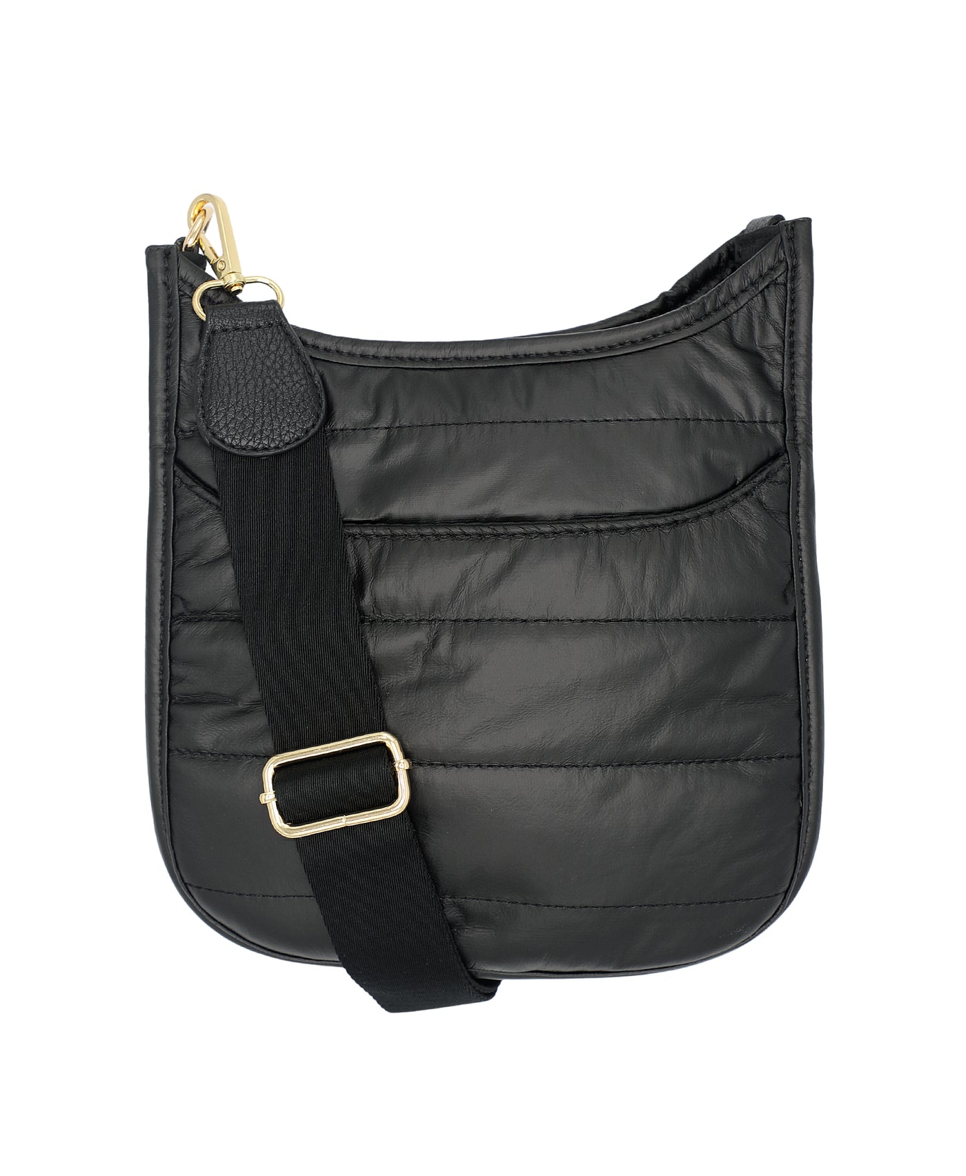 Small Quilted Nylon Crossbody Messenger Bag view 1