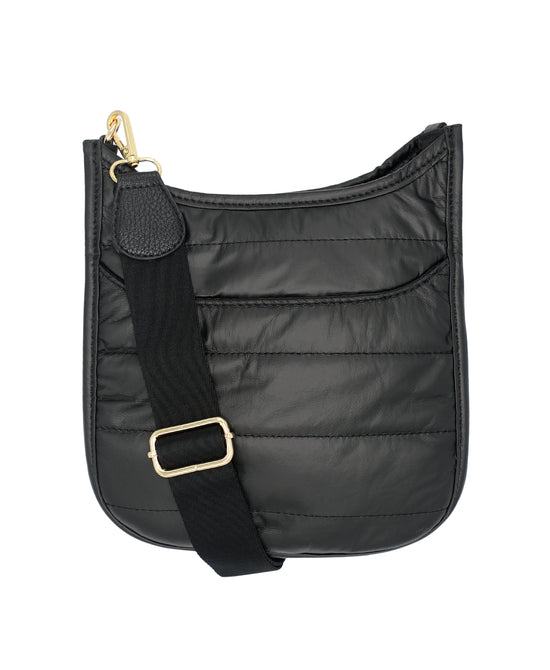 Small Quilted Nylon Crossbody Messenger Bag view 