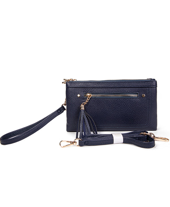 Faux Leather Wristlet/Crossbody Bag view 