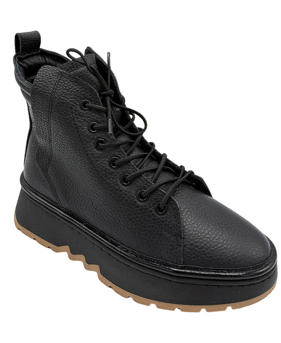 Leather Platform Combat Boots view 