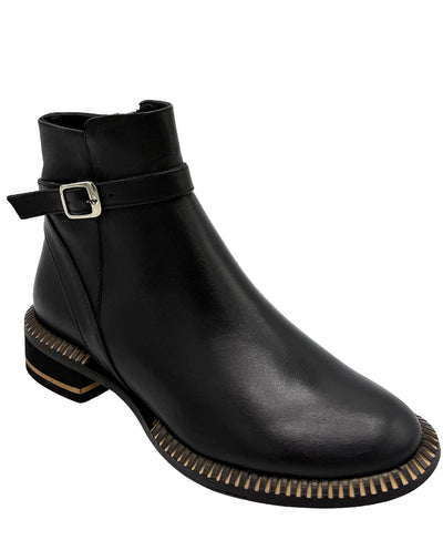 Leather Buckle Bootie image 1