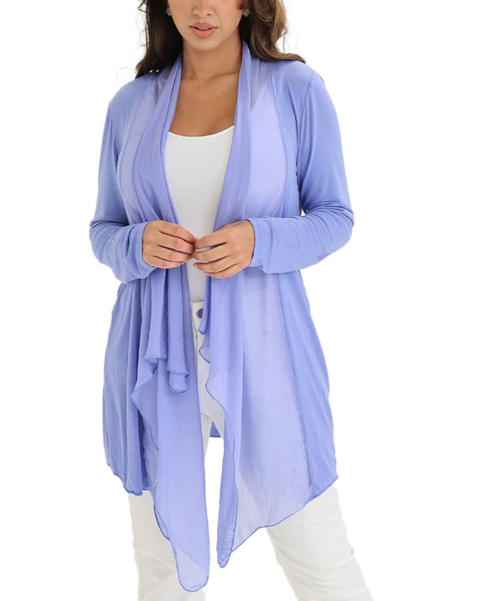 Solid Waterfall Cardigan view 1
