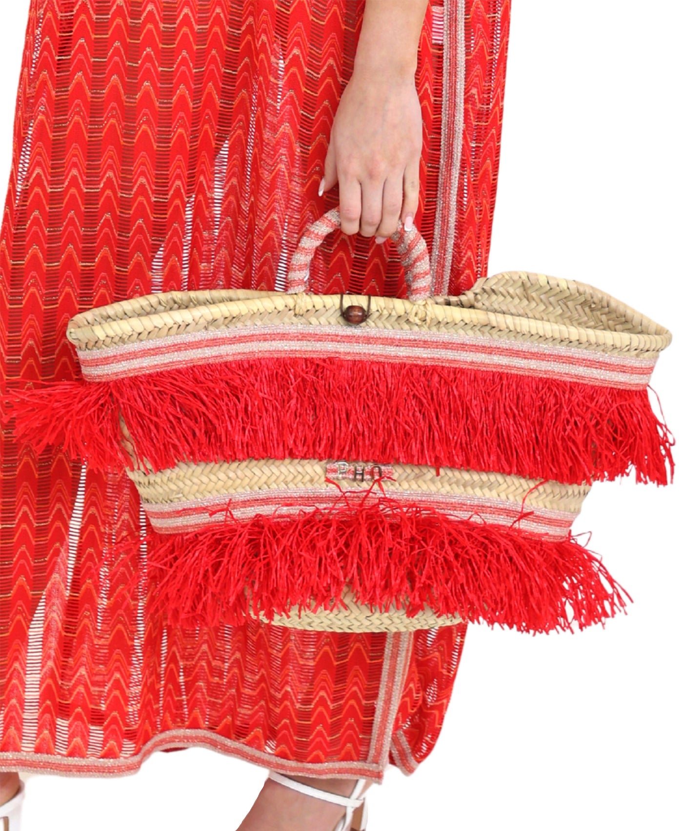 Large Straw Tote Bag view 1