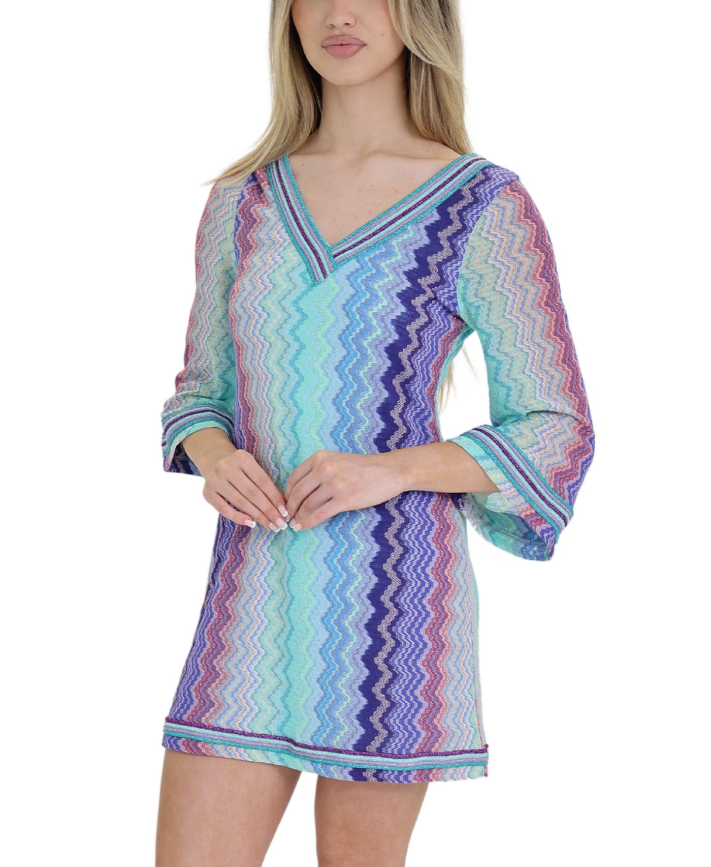 Printed Lurex Dress view 1